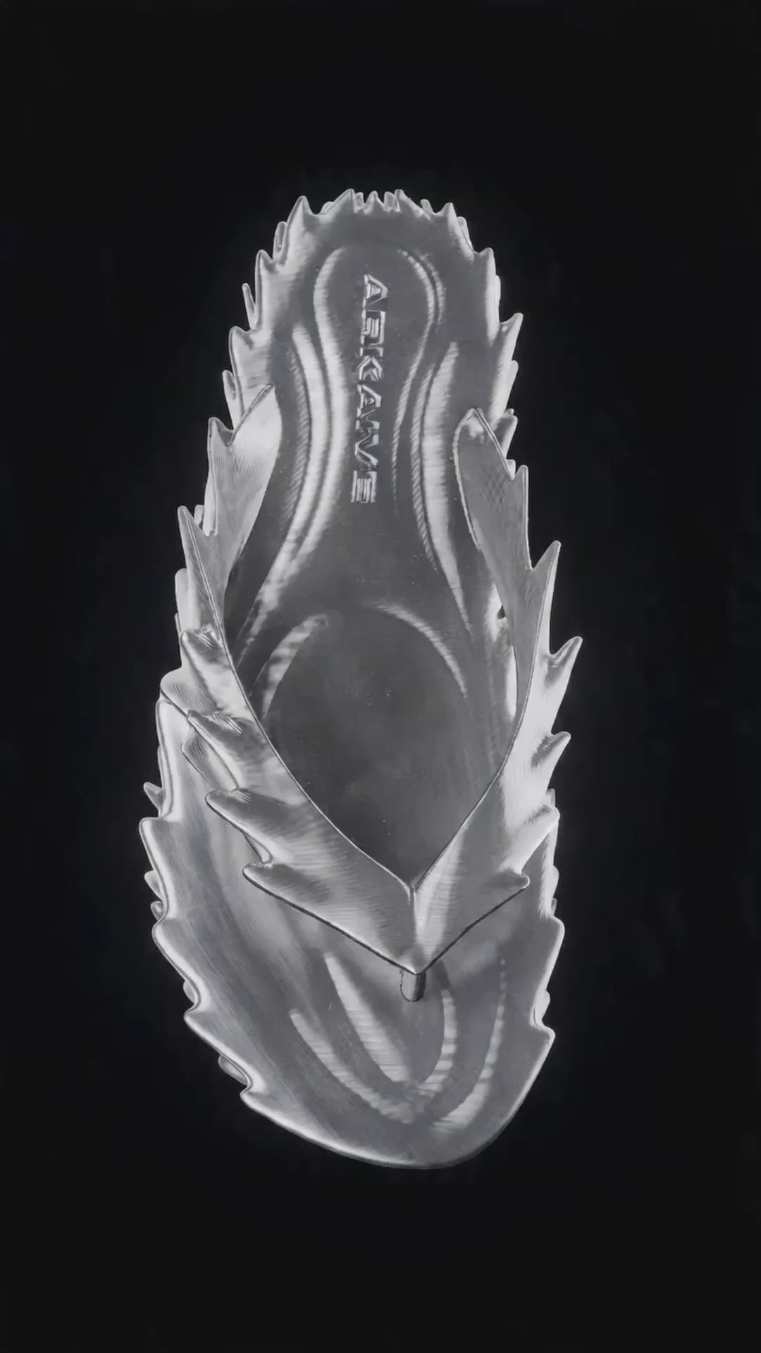 360-degree view of the ARKAIVE Prickle sandal in Chrome